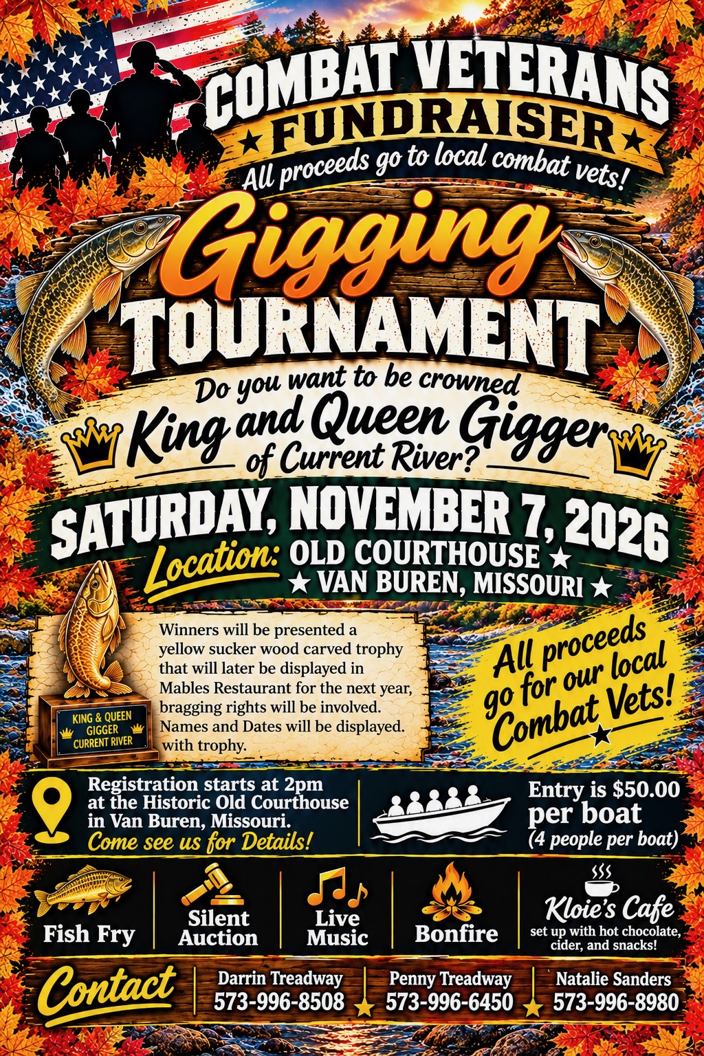 Community Gigging Tournament Fundraiser to Benefit Local Combat Veterans