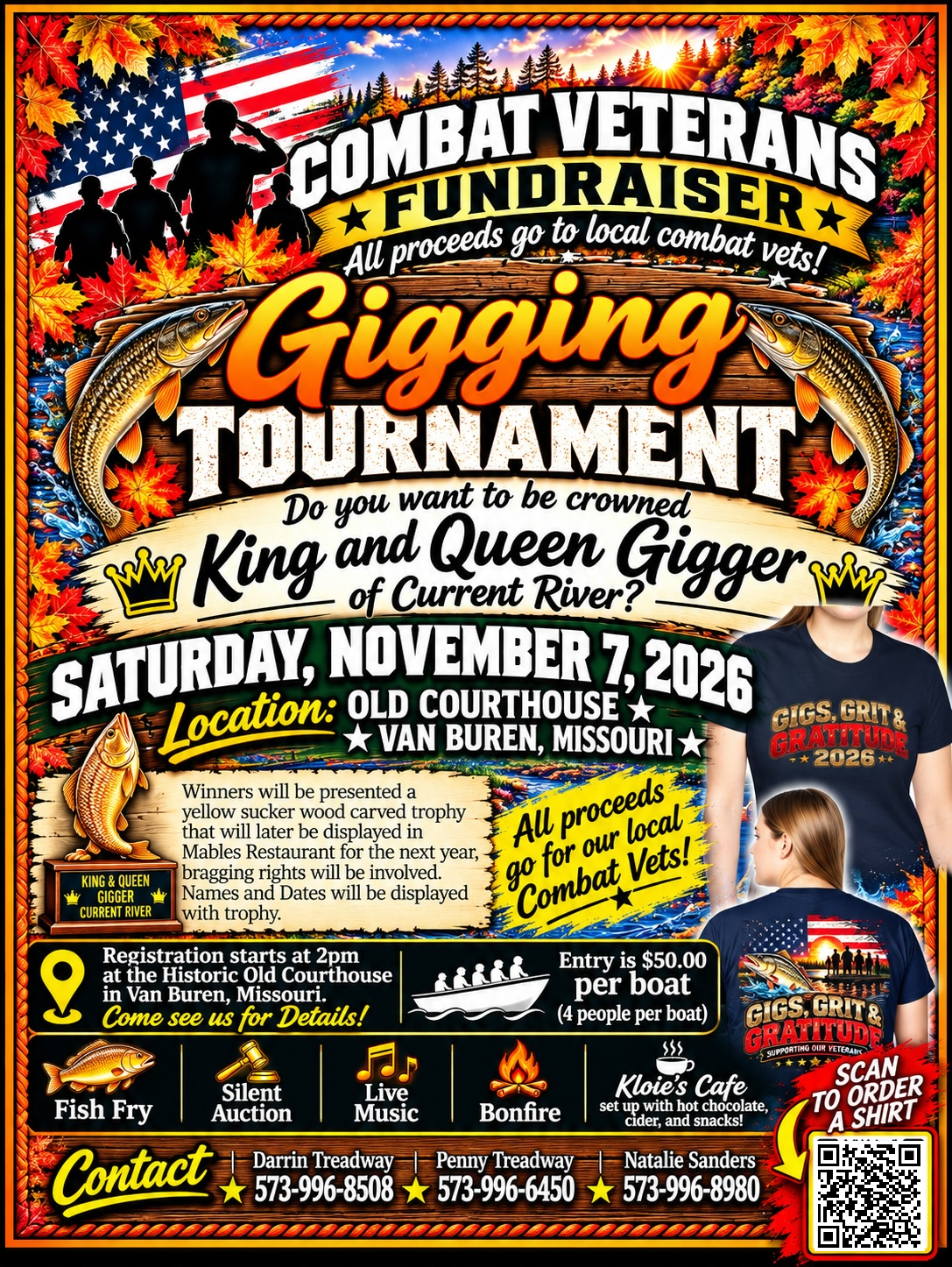 Community Gigging Tournament Fundraiser to Benefit Local Combat Veterans