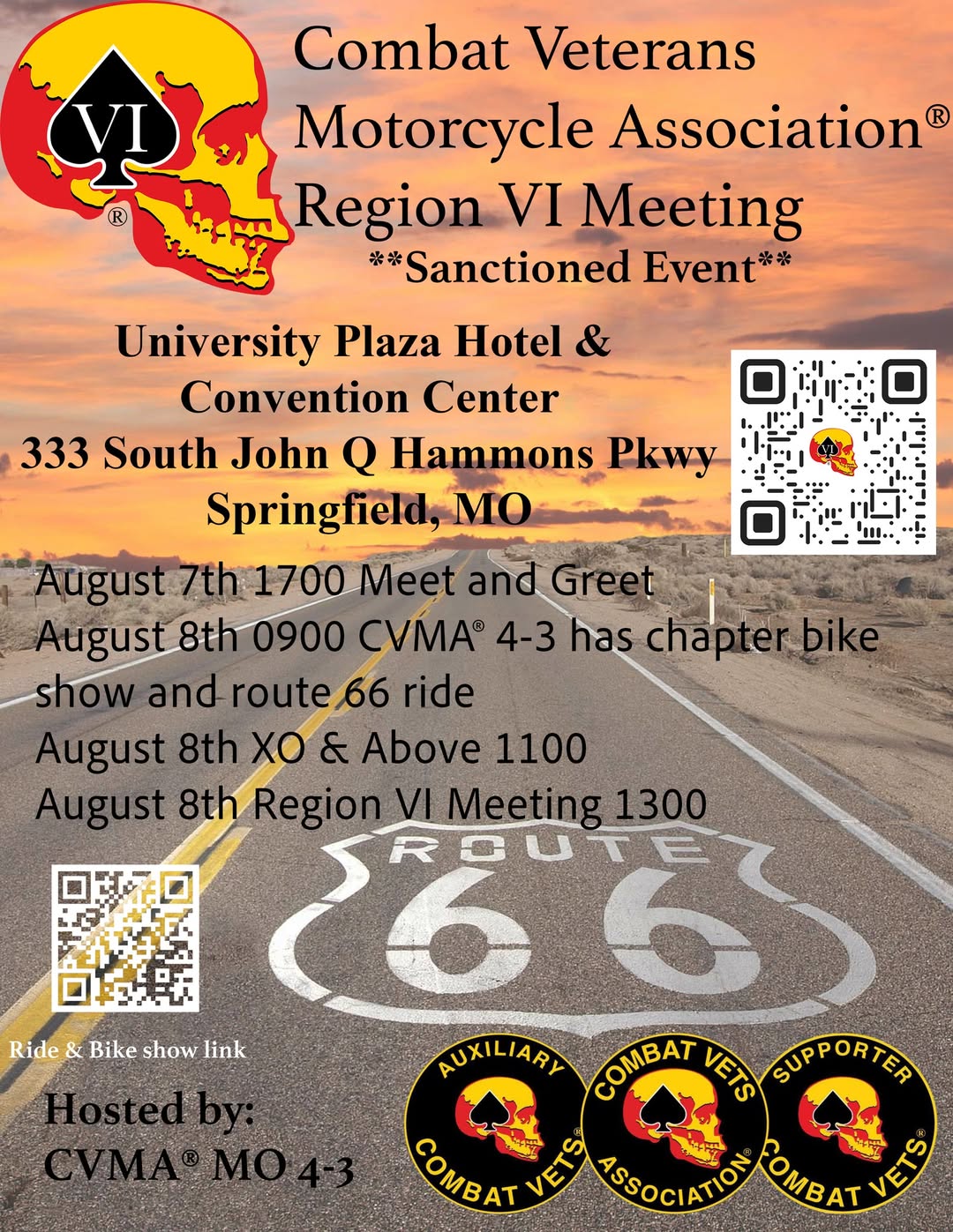 Combat Veterans Motorcycle Association® Region VI Meeting Meet and Greet